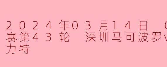 2024年03月14日 CBA常规赛第43轮 深圳马可波罗vs新疆伊力特
